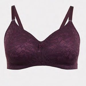 Torrid 360 back smoothing bra 40DD purple lace